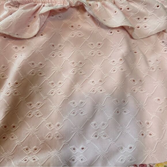 Knitworks girls pink and floral design - size 10 - Picture 4 of 7